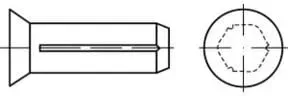 ISO 8747  Senkkopferbnägel, mit Fase Stahl 4 x 12 K