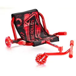 VEVOR Kinderfahrzeug Dreirad Drifter Trike Dreiradscooter 106x52x43cm Rot