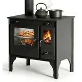 prometey ltd Holzherd R ECO INOX mit Edelstahlbackofen, linke Version