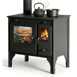 prometey ltd Holzherd R ECO INOX mit Edelstahlbackofen, linke Version