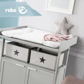 roba Wickelauflage Sternenzauber Grau/Weiß ca. 85x4x75cm