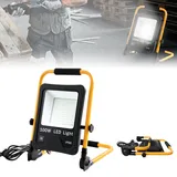 ACXIN LED Baustrahler inkl. Standgestell, 100W 8500LM LED Fluter Floodlight mit 3M Kabel und Wasserdicht IP66 für Garage, Garten, Sportplatz, Baustelle, Wasserdicht IP66, 100W Kaltweiß