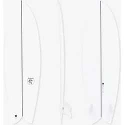 Surfboard 35 l 5'8 Zoll mit 2 Twin-Finnen - Fish 900 WEISS No Size