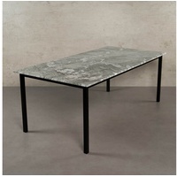 MAGNA Atelier Esstisch SAPPORO mit Marmor Tischplatte, Küchentisch, Naturstein, Dining Table, nachhaltig, 200x100x75cm grau 200 cm x 75 cm