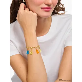 Thomas Sabo Charm Goldbär Weiß Silber 2187-017-14