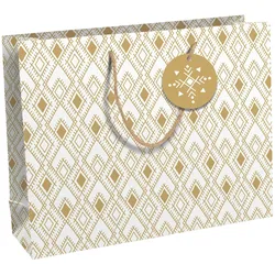 Clairefontaine 6x Tanit, Kraft braun, Geschenktasche Shopping 37x11,8x27,5 cm - Weiß 32451-6C