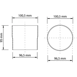Florantia Laubsammler Zink DN 80 - 120 inkl. Adapter 0,10 m / 0,40 m Silber