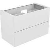 Keuco Edition 11 Waschtischunterschrank 31256140100 105 x 70 x 53,5 cm, mit LED-Beleuchtung, Lack Seidenmatt, Glas Trüffel klar