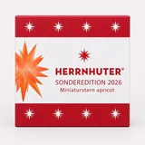 Herrnhuter Stern Sonderedition 2026 - Miniaturstern apricot - 8cm - indoor - inkl. 3m Kabel - kein Netzteil enthalten - Orange
