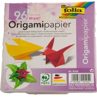 Folia Faltblätter Origami mehrfarbig 96 Blatt
