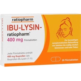 Ratiopharm IBU-LYSIN-ratiopharm 400 mg Filmtabletten 20 St.