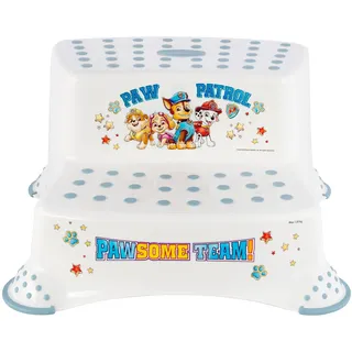 KEEEPER Paw Patrol Zweistufiger Tritthocker, Ab ca. 3 bis ca. 14 Jahre, Anti-Rutsch-Funktion, Igor, Weiß