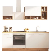 Respekta Küche »Hilde«, Breite 220 cm, wechselseitig aufbaubar, weiß