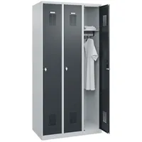 STROXX C+P Spind Basis PLUS, 3 Abteile, 1850x900x500mm, 7035/7016