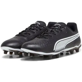 Puma King Match FG/AG Soccer Shoe, Black White, 43 EU