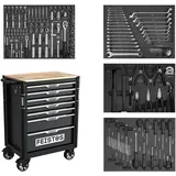 feistos Werkbank mit Bestückung Stahl 48x73x97 cm schwarz