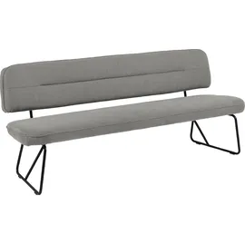 Tom Tailor HOME Essbank »TUBE«, mit schwarzem Metallgestell, Breite 202 cm, grau