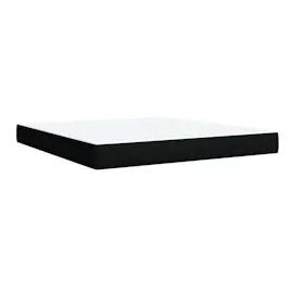 vidaXL Boxspringbett mit Matratze Schwarz 180x200 cm Stoff