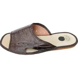 Hausschuhe - Latschen - Schlappen Gr.40-41-42-43-44-45-46-47-48, Echt LEDER, offen, GRAU oder Braun (Braun, EU Schuhgrößensystem, Erwachsene, Herren, Numerisch, M, 44) - 44 EU
