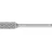 Pferd Frässtift Zylinderform ZYAS Ø 6mm Länge 43mm