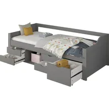 Home Deluxe Kinderbett COSMOS mit Schubladen – 90 x 200 cm Grau