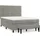 vidaXL Boxspringbett mit Matratze Hellgrau 140x200 cm Samt