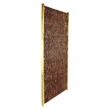 Weidenzaun 180x120cm "London New" naturbelassen - Sichtschutzelement aus Weide mit Rahmen - Naturbelassen