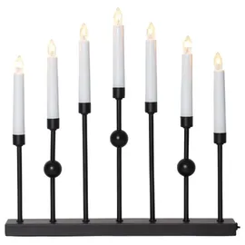 Star Trading Kerzenleuchter Schwarz 7-flammig E10 Strombetrieb B 37cm H 37cm