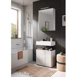 WELLTIME Waschbeckenunterschrank WELLTIME "BIEL, TOPSELLER, Breite 60 cm, 1 Tür, 2 Fächer, mit Siphonausschnitt", weiß, B:60cm H:56cm T:34cm, Schränke, Waschbeckenunterschrank, Badmöbel, Badschrank, Schrank, Unterschrank, Bad, Badezimmer