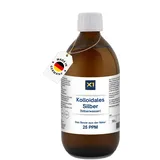Kolloidales Silberwasser 100% natürlich - in Braunglasflasche mit auffüllbarer 30ml Sprayflasche - Reinstes Silber und reinstes Wasser - tägliche Produktion in Deutschland (25 ppm, 500 ml)