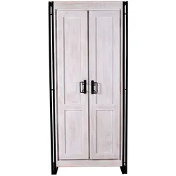 Garderobenschrank White Panama Mango Flurschrank Flur Diele Schrank Hochschrank