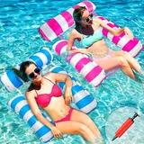 Wasserhängematte Pool Zubehör 2 Stück Aufblasbare Wasserspielzeug 4 In 1 Pool Aufblasbar Wasser Hängematte für Sessel Matratzen Sitz Schwimmma...