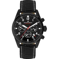 Jacques Lemans 42-2F Herrenuhr Chronograph Sport Schwarz
