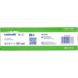 BSN Medical Leukosilk 9,2 m x 2,50 cm 12 St.