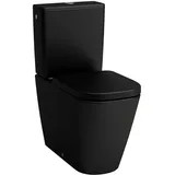 Laufen Meda Stand-WC-Kombination mit WC-Sitz Schwarz Matt