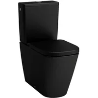 Laufen Meda Stand-WC-Kombination mit WC-Sitz Schwarz Matt