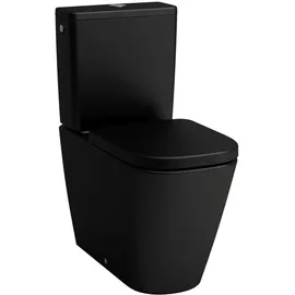 Laufen Meda Stand-WC-Kombination mit WC-Sitz Schwarz Matt