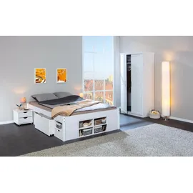 VCM Till Doppelbett 180x200 cm einschl. 2 Lattenroste, weiss.