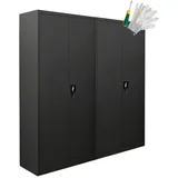 Proregal ELEPHANT Aktenschrank 180x80x40 cm Schwarz