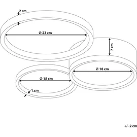 Beliani Deckenleuchte, Schwarz