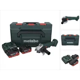 Metabo W 18 L 9-125 Akku Winkelschleifer 18 V 125 mm + 2x Akku 5,5 Ah + Ladegerät + metaBOX