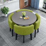 OCAZI esstisch,Rundes Esstisch-Set,Küchen-Esstisch-Set,Schlichter Kleiner runder Tisch,Runder Konferenztisch,rundes modernes Esstisch-Set,Tisch- und Stuhl-Set - #5-70 * 75cm/27.5 * 29.5in(WxH)