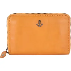Geldbörse HARBOUR 2ND "Seraphina", gelb (mustard), Rindsleder, casual, Kleinlederwaren, Wallet Brieftasche Geldbeutel mit charakteristischem Anker-Emblem