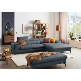 W.Schillig Polsterhocker Leder 141 x 42 x 70 cm Blau