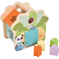 Small Foot Company small Foot Steckwürfel Haus Jungle Friends
