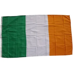 Fahnen-Shop Axel Bach Flagge Irland 90 x 150 cm Fahne mit 2 Ösen 100g/m2 Stoffgewicht Hissflagge zum Hissen