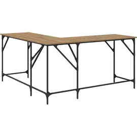 vidaXL Schreibtisch Artisan-Eiche 149 x 149 x 75 cm