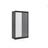 altdecor Kleiderschrank, Schwarz, Holzwerkstoff, 120x215x61 cm, Schlafzimmer, Kleiderschränke