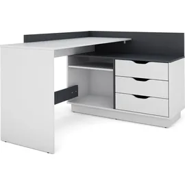 byLIVING Belfast Breite 129 cm, weiß/anthrazit,