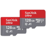 SanDisk Ultra microSD + SD-Adapter UHS-I U1 A1 140 MB/s 128 GB 2er Set